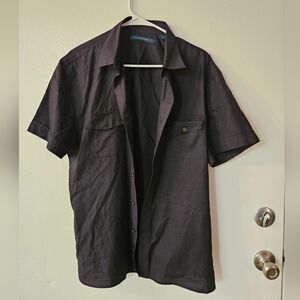 Perry Ellis Black Short Sleeve Men's Shirt